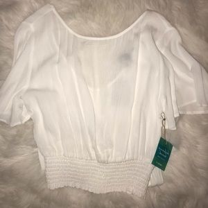 White crop top